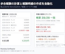 歩合報酬の計算と報酬明細の作成を自動化します イメージ1
