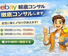 eBay輸出、徹底コンサルします 経験ベースの実践ノウハウで「安全に・確実に」eBayを伸ばす