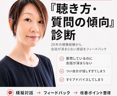 あなたの「聴き方・質問の傾向」を実践診断します イメージ1