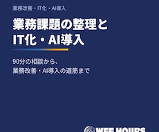 業務課題を整理しIT化・AI導入を支援します イメージ1