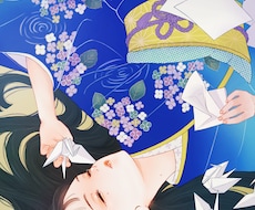 日本の美人画風のキャラクターイラスト制作します イメージ1