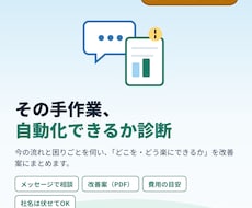 業務の自動化を診断し、改善案をお渡しします イメージ1