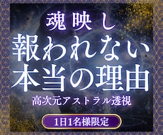 頑張っても報われない“本当の原因”を魂映しで視ます イメージ1