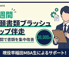 MBA出願書類ブラッシュアップ2週間伴走します イメージ1