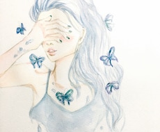 水彩画お描きします 淡く、儚い雰囲気がお好きな方へ
