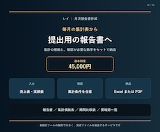 毎月の集計表から報告書を作成します イメージ1