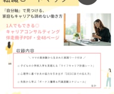 スマホ1つでできる転職伴走冊子PDFを提供します イメージ1