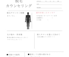 個人サロンさんのためのカウンセリングシート作ります イメージ1