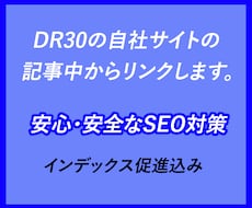 DR30の自社メディアから自然な被リンクを送ります 記事内からの自然な被リンクでペナルティー0！