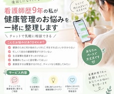 私が健康管理のお悩みを一緒に整理します イメージ1