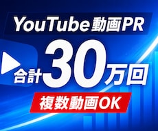 YouTube動画を30万回PR・再生拡大します 複数動画OK｜新曲・MV・企業PRを一気に強化