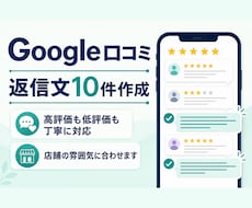 Google口コミ10件の返信文を作成します イメージ1