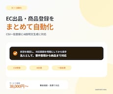 EC出品・商品登録を自動化します イメージ1