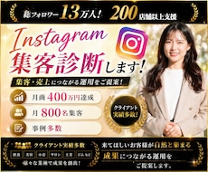 あなた専用のInstagram集客診断します 200店舗支援・フォロワー13万人のチームが60分で診断