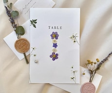 テーブルナンバー作成します 押し花を使ったテーブルナンバーです♪