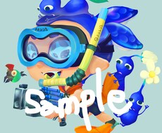2頭身アイコン描きます 色や髪型目の色全て白黒なしでお選び頂いて作成致します