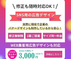 SNS広告デザイン・バナー・web画像各種作ります イメージ1