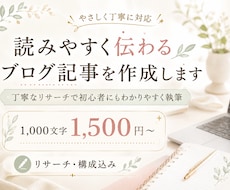 読みやすく伝わるブログ記事を作成します 丁寧なリサーチで初心者にもわかりやすく執筆します