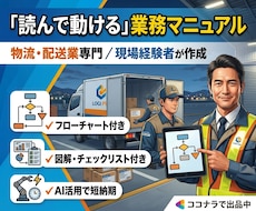 物流・配送業　読んで動ける業務マニュアル作成します イメージ1