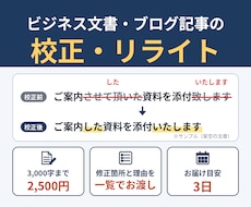 ビジネス文書・ブログ記事を校正・リライトします イメージ1