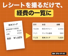レシートを経費の一覧に自動で記録します イメージ1