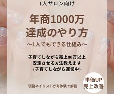 ネイルサロン売上と単価改善します イメージ1