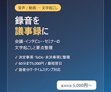 音声を文字起こしして議事録にします イメージ1