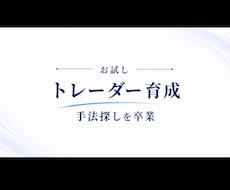 お試しでトレーダー育成します イメージ1
