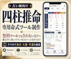占い師向け四柱推命の専用命式ツールを制作します イメージ1