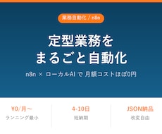 面倒な定型業務をn8nで自動化します イメージ1