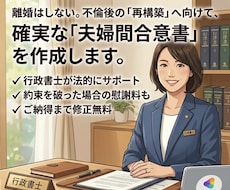 不倫・借金・生活ルール：夫婦間合意書を作成します イメージ1
