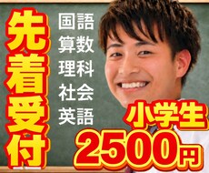 9月限定！小学生！継続用！オンライン家庭教師ます 中学受験！全科目可能！指導歴7年！180名！