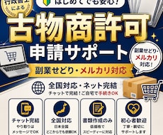 古物商許可申請をせどり・副業向けに作成します イメージ1