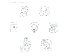 シンプルな線画カットイラスト作成いたします イメージ1