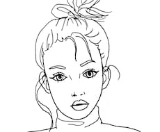 ペン画でゆる〜い似顔絵を描きます グッズなどにもお使いいただけるテイストに仕上げます