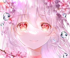 目を惹かれるアイコンをお描きします イメージを汲み取って丁寧にお描きします❁⃘*.ﾟ