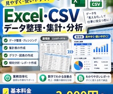 Excel・CSVのデータを整理・集計します イメージ1