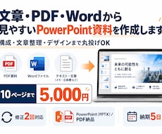 文章やPDFから資料を作成しまます イメージ1