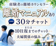 30分離婚相談チャット♦️離婚マニュアルあります イメージ1