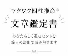 ワクワク四柱推命®︎で人生全体の流れを読み解きます イメージ1