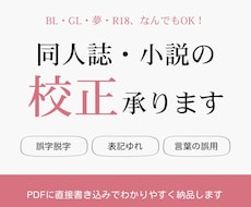 現役同人作家による同人誌・小説の校正承ります イメージ1