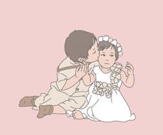 あかちゃん写真をシンプルでかわいいイラストにします イメージ1