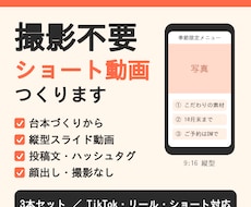 撮影不要！台本付きのショート動画を制作します イメージ1