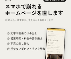 ホームページのスマホ表示崩れを直します イメージ1