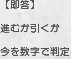進むか引くかを数値で即判定します イメージ1