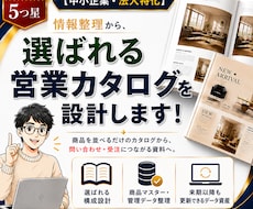 営業カタログを情報整理・訴求設計から制作します 商品マスター作成×Canva更新設計｜社内運用まで支援