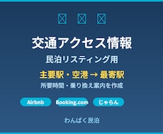 案内図作成します！民泊向け交通アクセス図作ります イメージ1