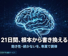 21日間、潜在意識のバグを根本から書き換えます 飽き性・三日坊主の原因を解析し、21日間専属で伴走します