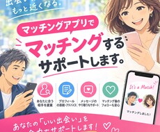 マッチングアプリでマッチングするサポートします イメージ1