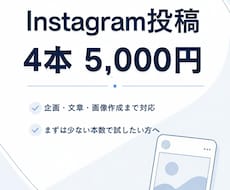 Instagram投稿4本を作成します イメージ1
